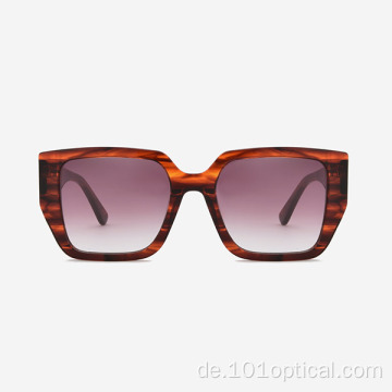 Eckige, quadratische Acetat-Sonnenbrille für Damen